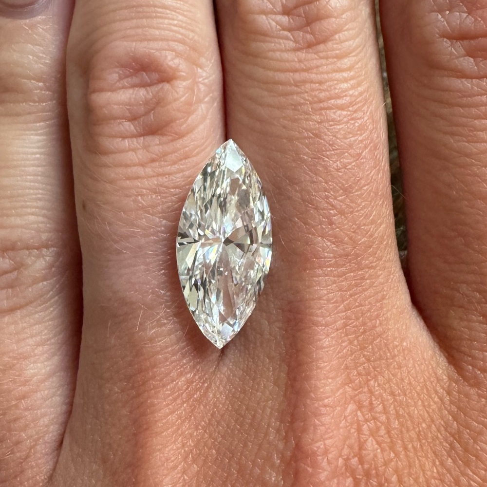 Genuine appraised 6.04ct Marquise Brilliant Cut Diamond VVS 2 Color E🌟FIRM - Picture 1 of 4